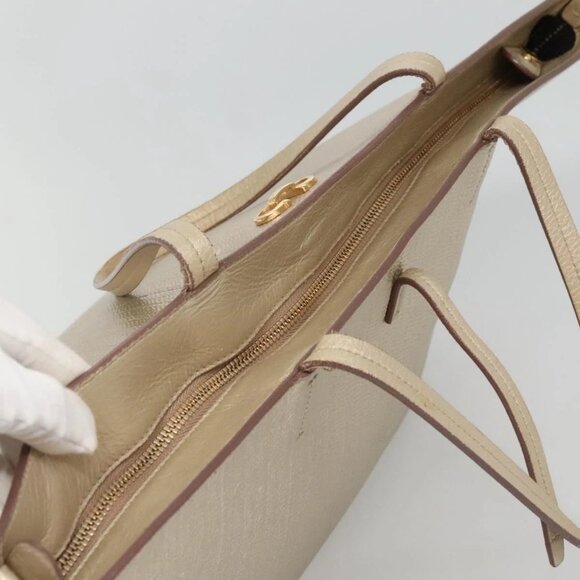 Salvatore Ferragamo Gancini Tote Bag Leather Gold Auth - Picture 4 of 16